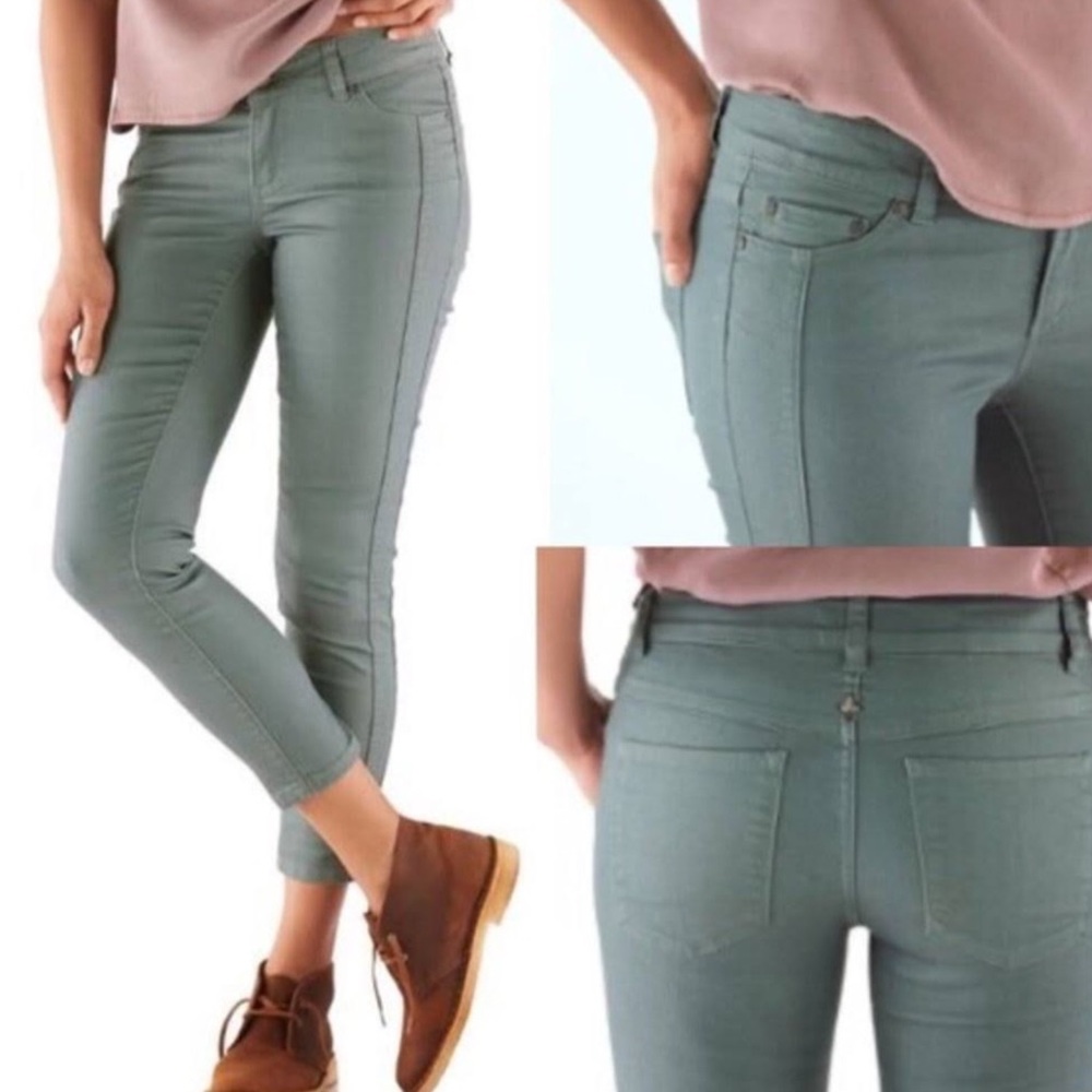 Prana Carlotta cropped jeans in dusty teal